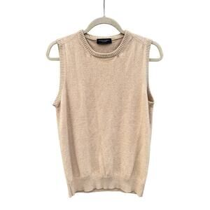 BRUNO MANETTI Camel Cashmere Sweater Vest IT 46 US 12 Large